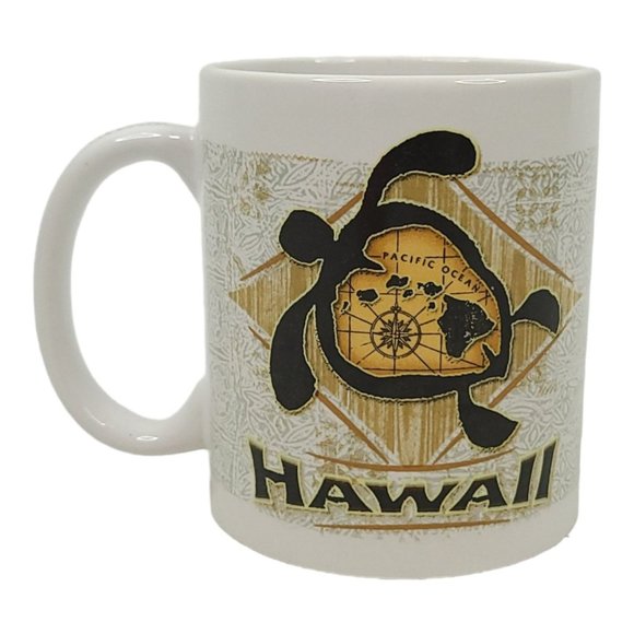 Honu Islands Hawaii 12 Oz Coffee Cup Mug Sea Turtle Ceramic Souvenir ABC Stores - Picture 2 of 11